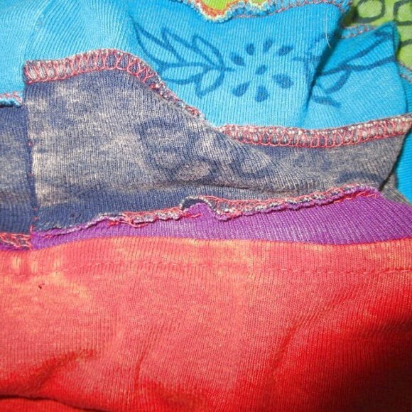 Rising SUNBURST Rainbow Size 2X HOODIE Full Zip SLASHED Jacket HIPPIE Boho ARTSY - Picture 8 of 11